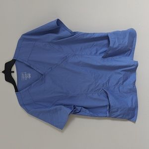 Cherokee workwear ceil blue scrub top